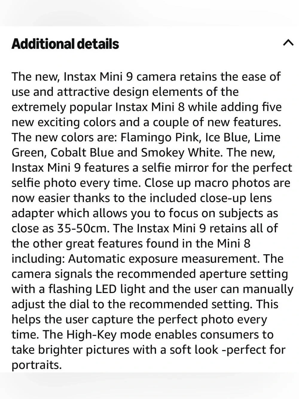 Fujifilm Instax Mini 9 Instant Camera - White - Picture 7 of 12